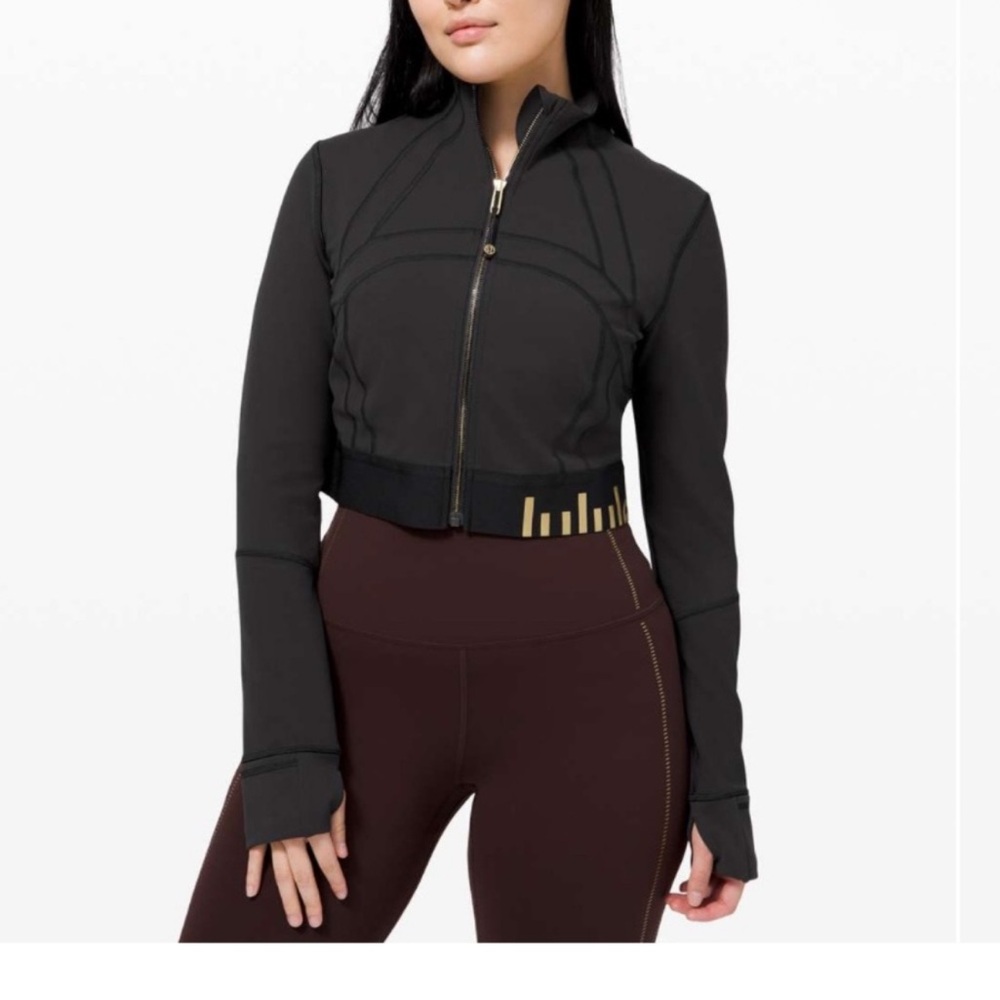 RARE Lululemon Define Jacket Cropped *Gold in Black